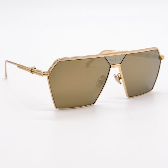 NEW PHILIPP PLEIN STUD SPP076V 400G GOLD MEN SUNGLASSES PHILIPP PLEIN - Picture 4 of 11